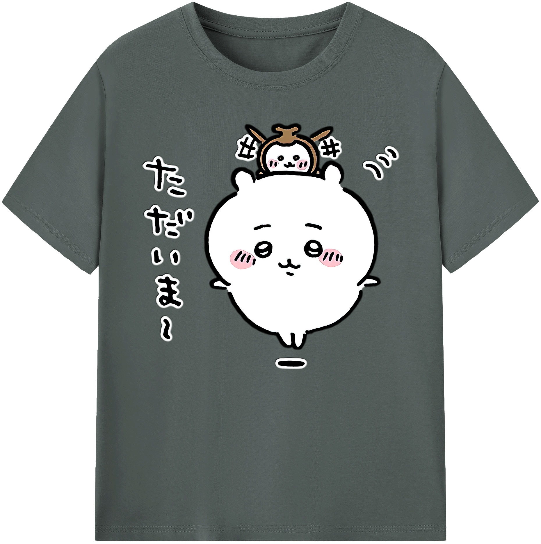 （画像用） ちいかわ ちいかわ Chii-kawa chiikawa 綿100％ メンズ半袖Tシャツ｜肌触りやわらか＆通気性